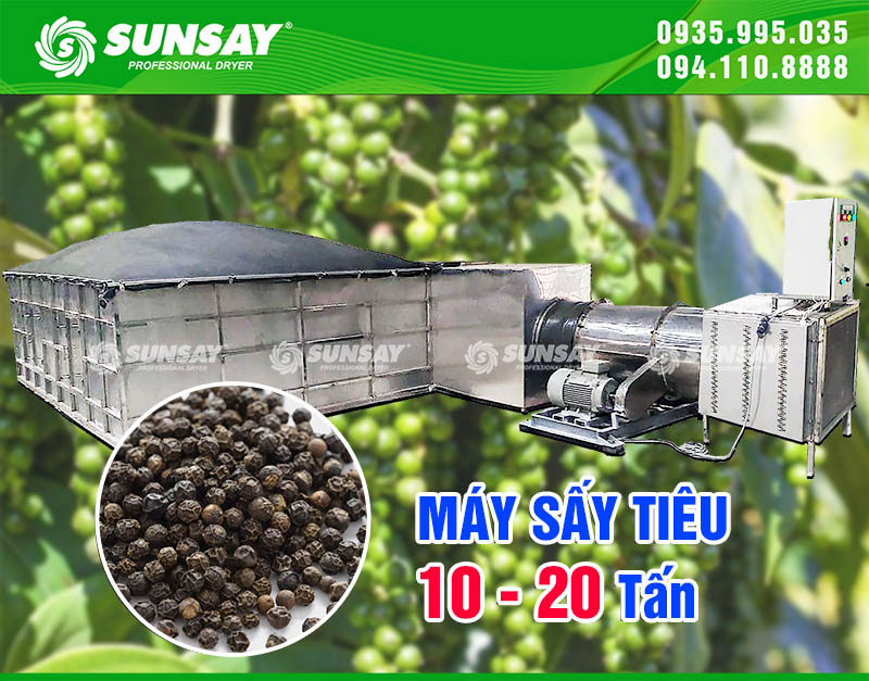 Máy sấy tiêu công suất lớn 10 -20 tấn