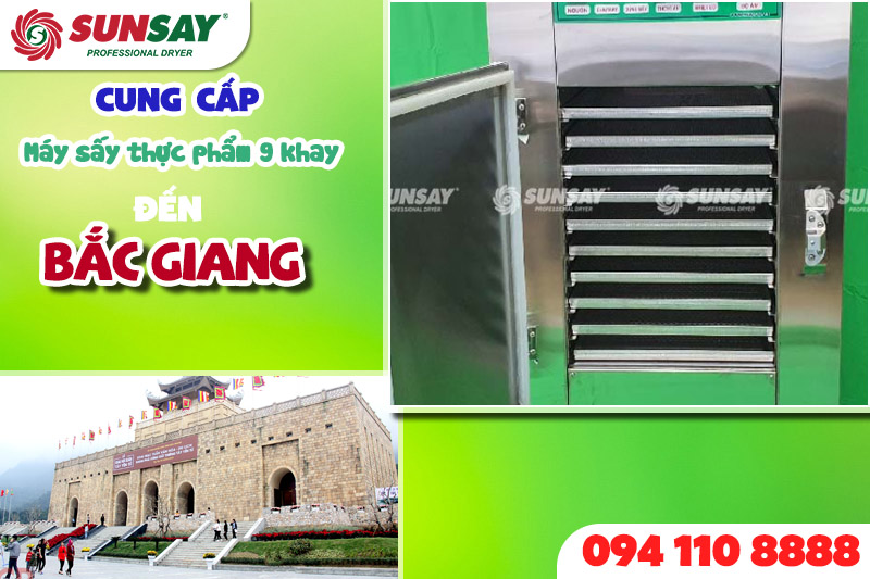 Cung cấp máy sấy lạnh 9 khay đến Bắc Giang