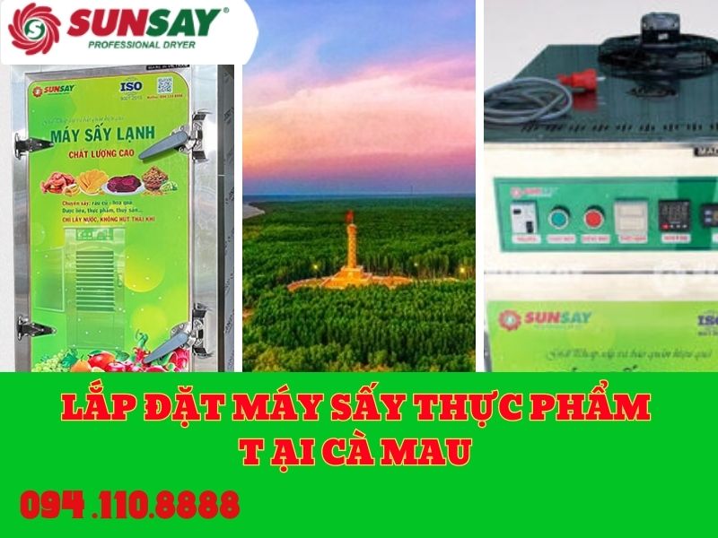 Lắp đặt máy sấy thực phẩm 50 khay tại Cà Mau