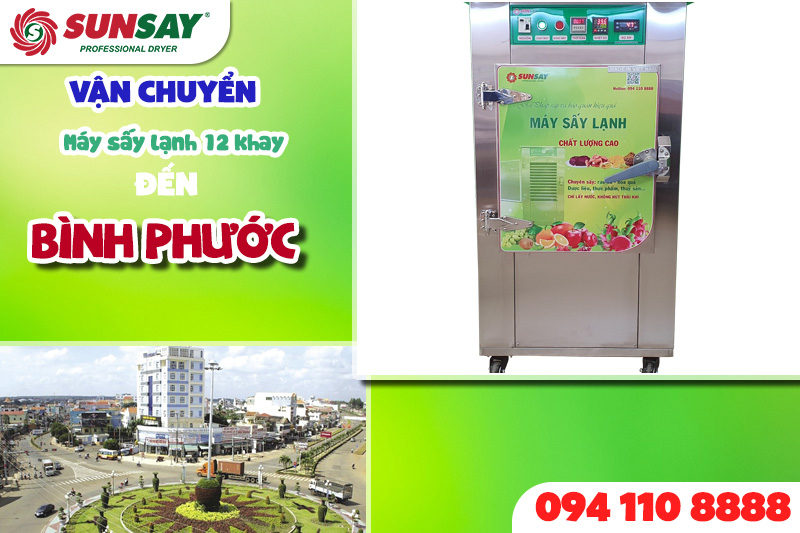 Vận chuyển máy sấy lạnh 12 khay đến Bình Phước