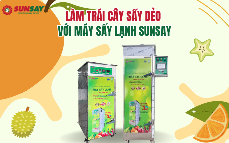 Làm trái cây sấy dẻo tại nhà bằng máy sấy lạnh SUNSAY