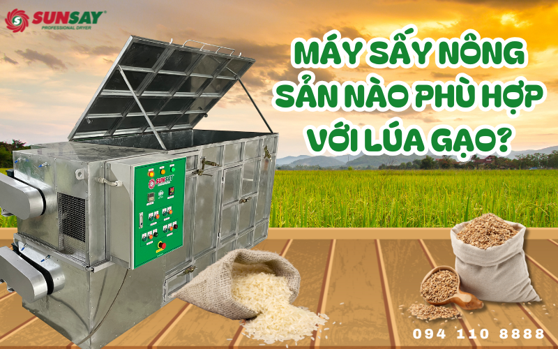 Máy sấy nông sản nào phù hợp với lúa gạo?