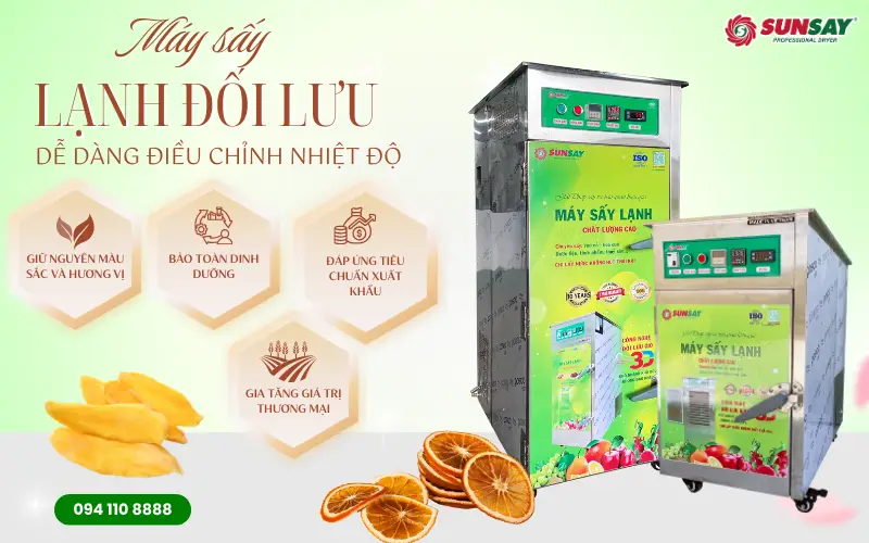 Máy sấy lạnh dễ dàng điều chỉnh nhiệt độ