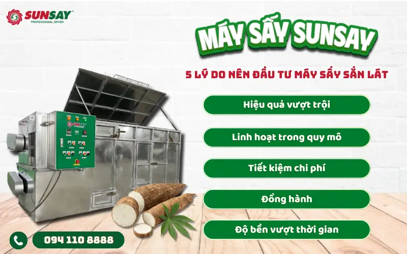 Máy sấy sắn lát