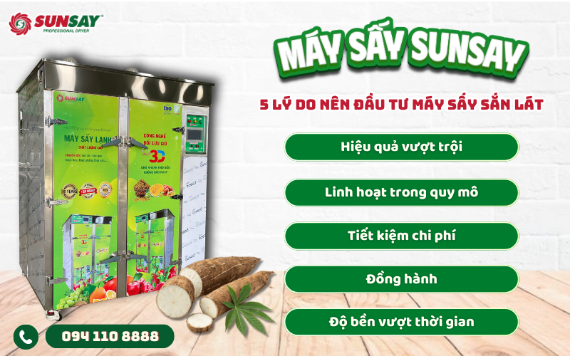 5 lý do nên đầu tư máy sấy sắn lát