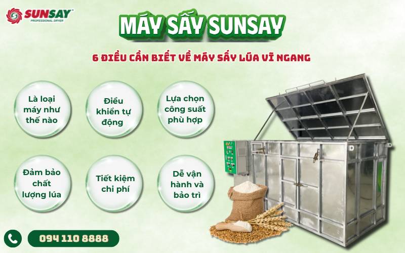 6 điều cần biết về máy sấy lúa vĩ ngang
