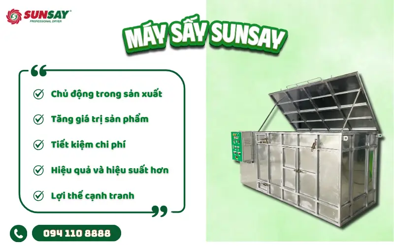 Giá trị kinh tế khi đầu tư máy sấy đậu nành SUNSAY