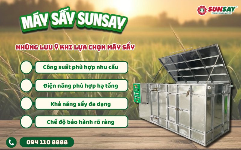Những lưu ý khi lựa chọn máy sấy lúa cho hộ gia đình