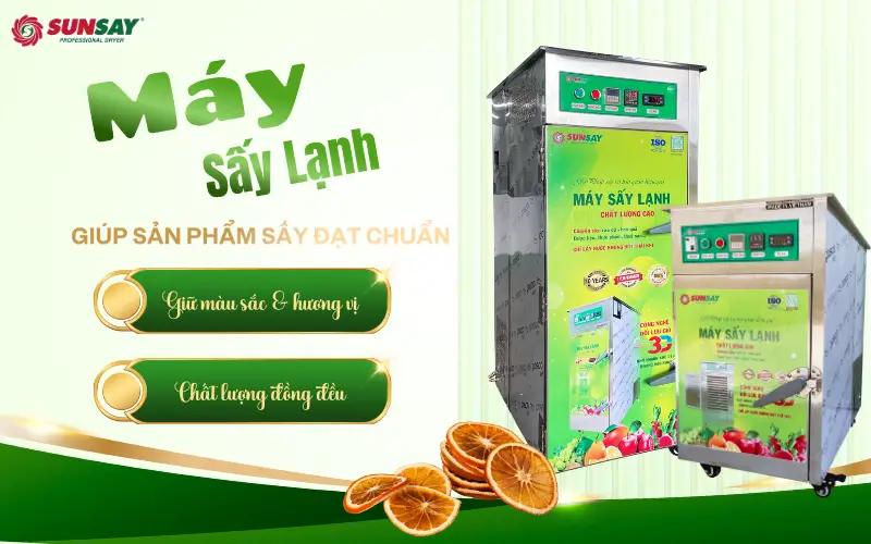 Máy sấy lạnh giúp sản phẩm sấy đạt chuẩn và nâng tầm thương hiệu Việt
