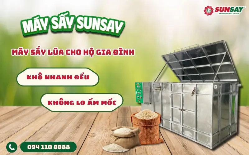 Máy sấy lúa hộ gia đình