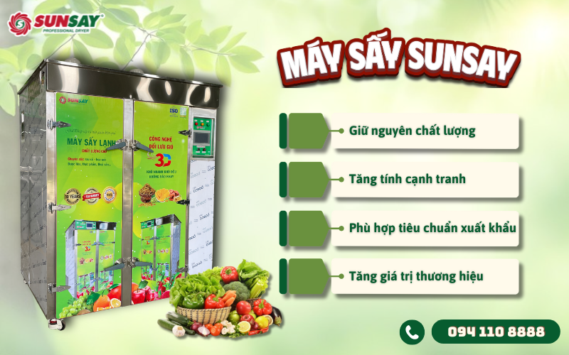 Những giá trị vô hình máy sấy giúp nâng cao giá bán sản phẩm