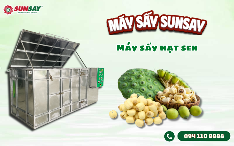 Máy sấy hạt sen
