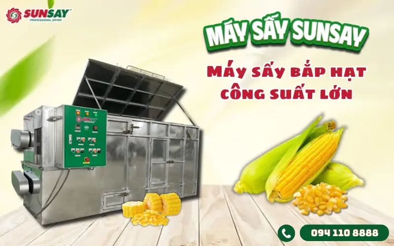 Máy sấy bắp hạt công suất lớn