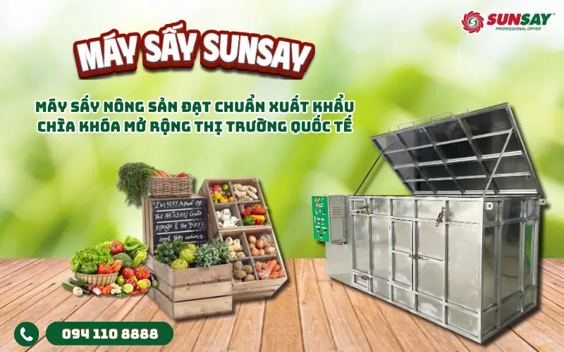 Máy sấy nông sản đạt chuẩn xuất khẩu