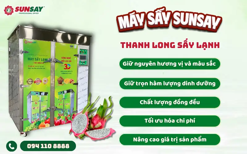 Thanh long sấy lạnh