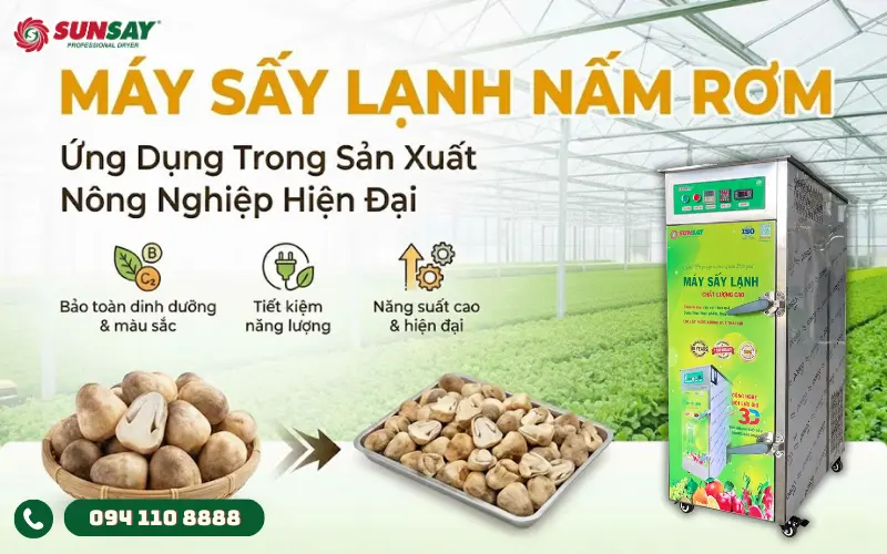 Máy sấy lạnh nấm rơm