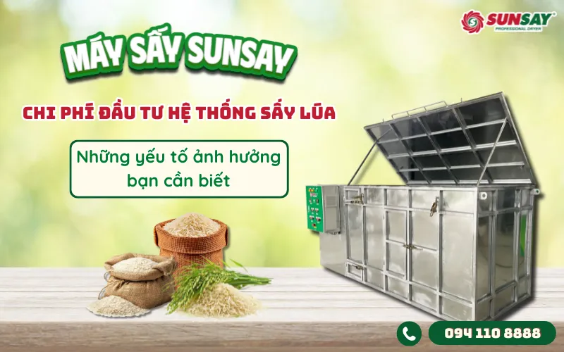 Chi phí đầu tư hệ thống sấy lúa