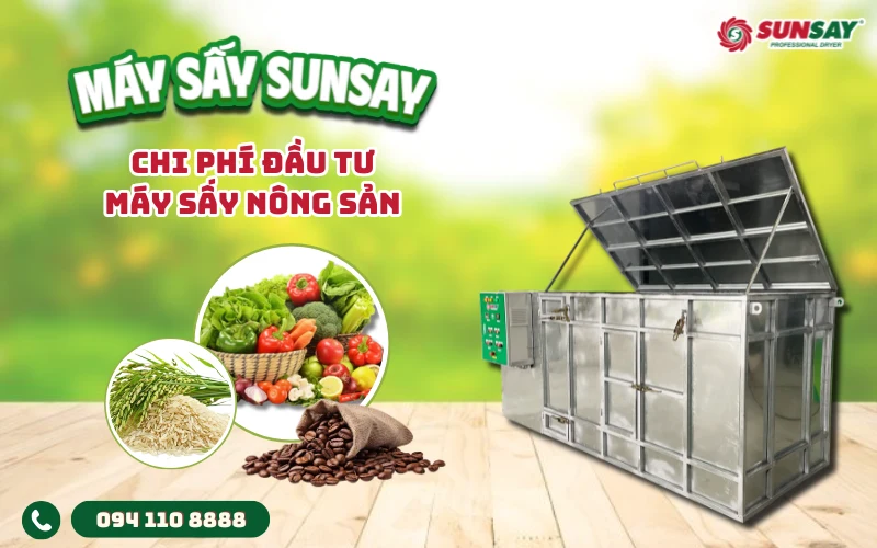 Chi phí đầu tư máy sấy nông sản