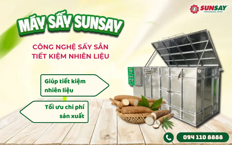 Công nghệ sấy sắn tiết kiệm nhiên liệu