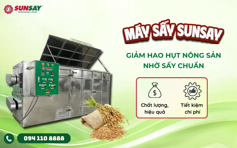 Giảm hao hụt nông sản nhờ sấy chuẩn