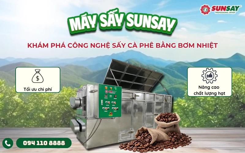 Công nghệ sấy cà phê bằng bơm nhiệt