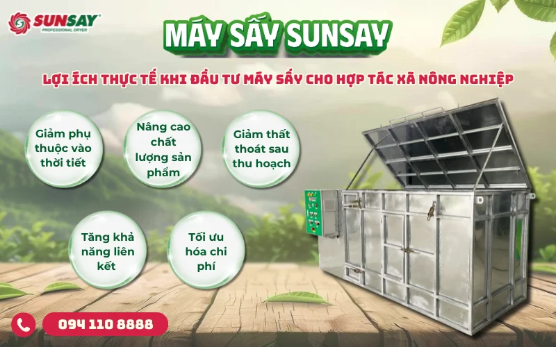 Máy sấy cho hợp tác xã nông nghiệp