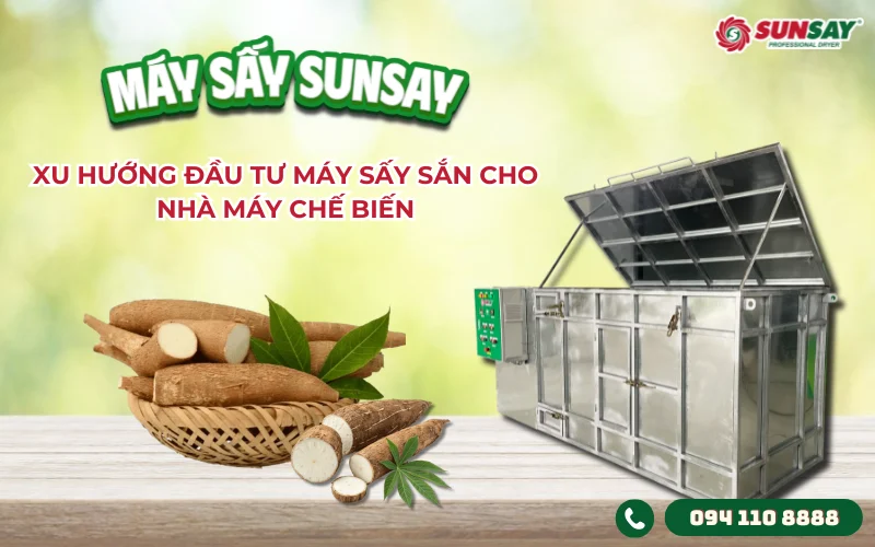 Máy sấy sắn cho nhà máy chế biến