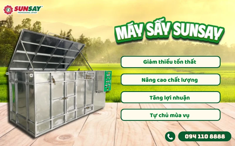 Máy sấy nông sản cho hợp tác xã