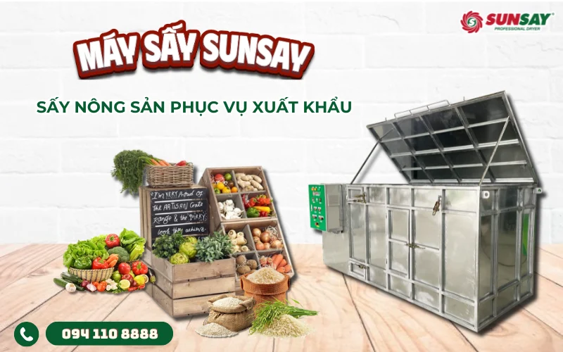Sấy nông sản phục vụ xuất khẩu