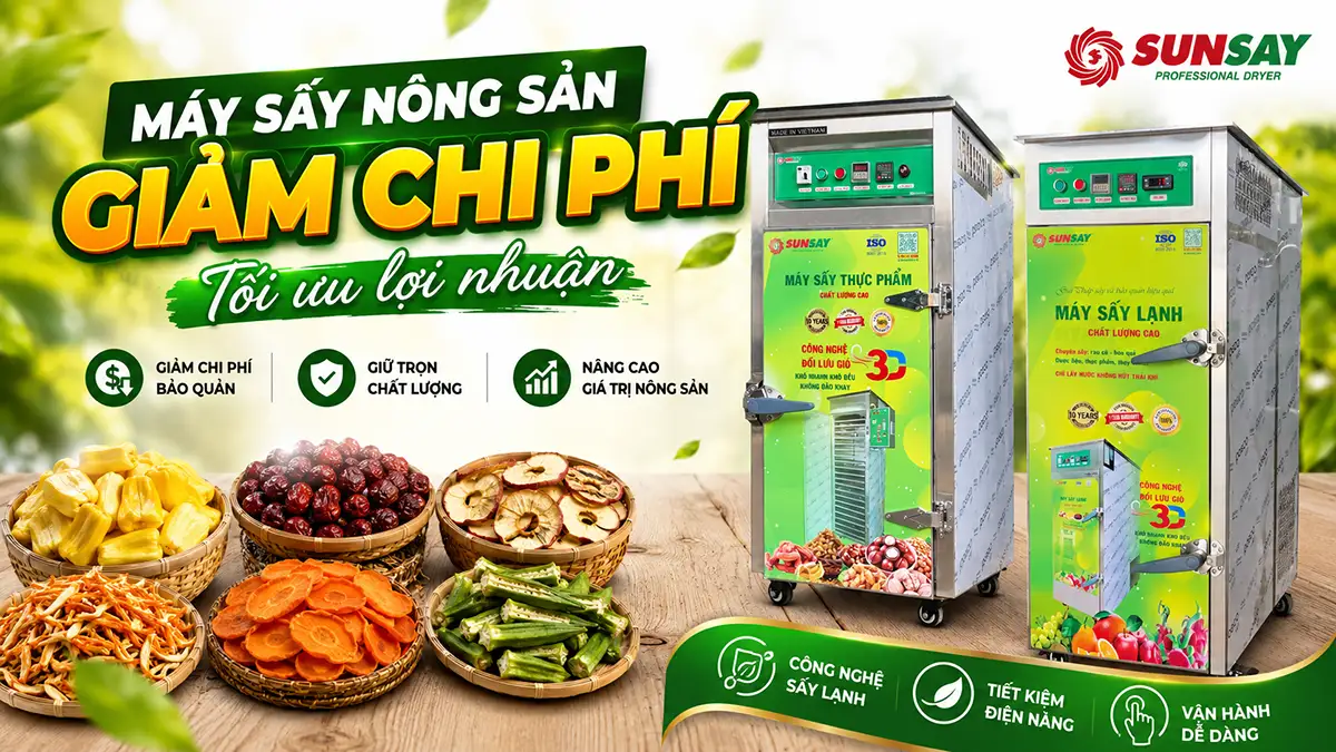 Máy sấy nông sản giảm chi phí bảo quản và nâng cao giá trị sản phẩm