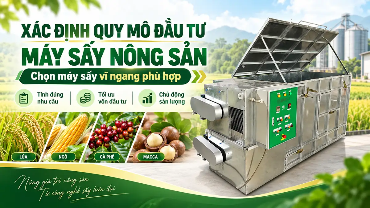 Cách xác định quy mô đầu tư máy sấy nông sản