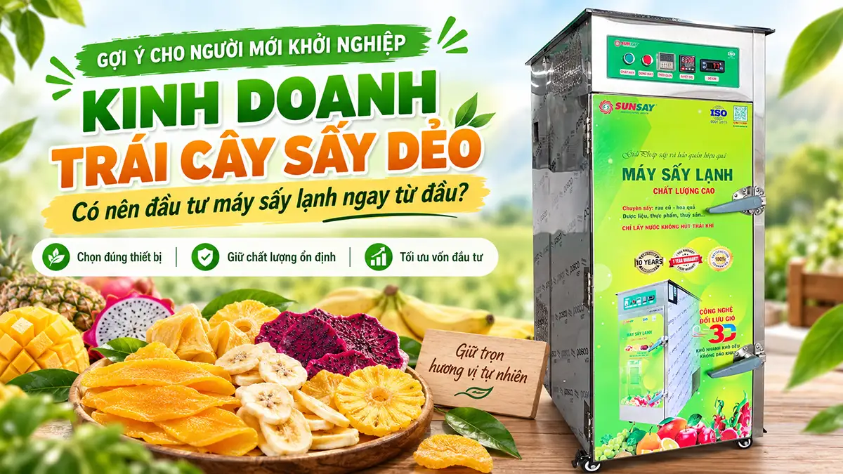 Kinh doanh trái cây sấy dẻo có nên đầu tư máy sấy lạnh?